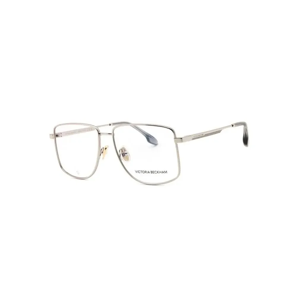 New Victoria Beckham VB2136 040 Square Metal Eyeglass Frames in Silver Authentic